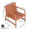 2 Piece Indoor / Outdoor Furniture Set (1 Chair And 1 Coffee Table), UV Resistant, Waterproof And Durable - Apricot Brown - Image 4
