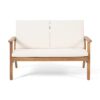 Avacyn - Outdoor 4 Seater Chat Set With Cushions - Natural / Cream - Image 5