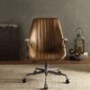 Hamilton - Top Grain Leather Office Chair - Coffee - Image 3