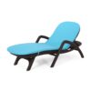 Mikael - Chaise Lounge With Cushion - Dark Brown - Image 6