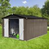10'x12' Garden Sheds Outdoor Storage Sheds - Brown / Black - Image 6