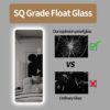 Full Length Mirror Lighted Vanity Body Mirror LED Mirror Wall-Mounted Mirror Big Size Rounded Corners, Bedroom, Living Room, Dressing Room, Hotel - Clear - Image 11