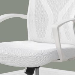 Office Chair, Adjustable Height & Swivel, Ergonomic, Contemporary And Modern - White