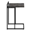 Accent Table, C - Shaped, Stylish Modern - Gray - Image 2