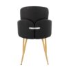 Dahlia - Contemporary Dining Chair (Set of 2) - Gold / Black - Image 5
