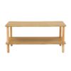 Modern 2 Tier Coffee Table For Living Room Furniture, Rectangular Center Table With Open Storage Shelf, Rounded Rubberwood Legs, Stable And Durable - Burly Wood - Image 19