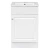 20" Bathroom Vanity With Sink, Freestanding Cabinet With Door Shelf And Adjustable Shelf, And Ceramic Construction - White - Image 15