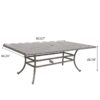 46X86" Cast Aluminum Rectangle Table - Gray - Image 5