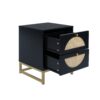 Allen - 2 Drawer Side Table, Display Rack For Bedroom And Living Room, Nightstand Side Table Bedroom Storage Drawer Bedside End Table - Black / Beige - Image 11