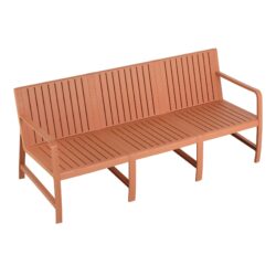 1 Piece Indoor / Outdoor 3 Seater Sofa, UV Resistant, Waterproof And Durable - Apricot Brown