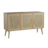 Wooden Accent TV Cabinet With 3 Doors - Brown - Image 2