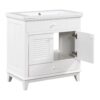 Bathroom Vanity With Sink, Bathroom Cabinet With Two Doors And One Drawer, White - Image 25