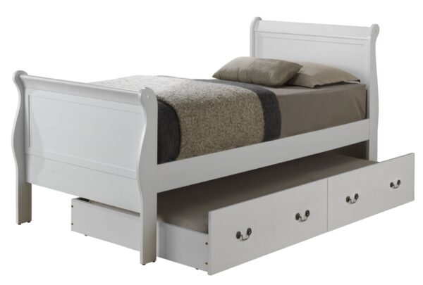 Twin Storage Bed With Style Elegant - White