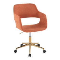 Margarite - Contemporary Task Chair - Gold / Orange