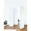 Elise - Slim Modular Wood Closet Cabinet With Drawers In Durable Melamine And Wood 71" Height - White - Image 18