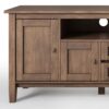 Warm Shaker - TV Media Stand - Rustic Natural Aged Brown - Image 4