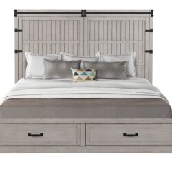 Alexandria - King Storage Bed - Mountain Mist