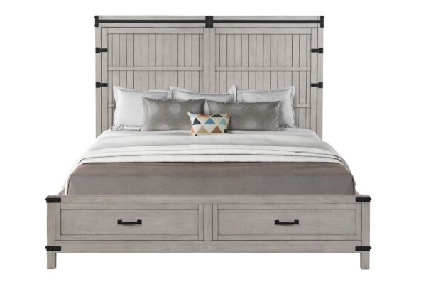 Alexandria - Queen Storage Bed - Mountain Mist