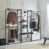 Fiona - Contemporary Wood And Metal Walk In Closet With 1 Drawer - White - Image 7