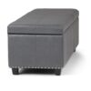 Kingsley - Large Storage Ottoman - Stone Gray - Image 4