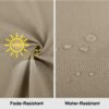 2 Piece Outdoor Chaise Lounge Chair Cushion Replacement Set - Khaki - Image 4