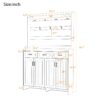 Minimalist 4 Door Shoe Cabinet With Coat Rack, Spacious Top, 3 Drawers, 8 Shelves, Metal Hooks And Handles For Hallway - White - Image 21