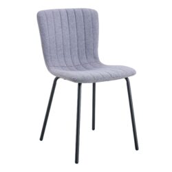 Luxury Minimalist Chairs (Set of 4) High Quality Dining Chairs With Metal Legs, Modern Design - Black / Gray