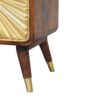 Avora - Brass Embossed 2 Drawer Nightstand - Brown / Golden - Image 5