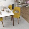 Juliana - Mid-Century Modern Dining Chair (Set of 2) - Brown / Yellow - Image 4