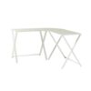 Modern X Leg L Shaped Computer Desk - White - Image 3