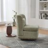 Modern Cushioned Armless Metal Base 360 Degree Swivel Chair With Pillow, Suitable For Living Room, Family Room, Bedroom, Lounge Area, Office Pale - Green - Image 6
