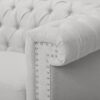 Chesterfield Style 3 Seater Sofa With Deep Button Tufting - Gray - Image 10