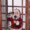 Christmas Lighted Water Spinning Phone Booth With Santa On Phone, 3*AA Batteries Required - White / Red - Image 8