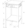 Accent Table Plant Stand Square Marble Look - Espresso - Image 6