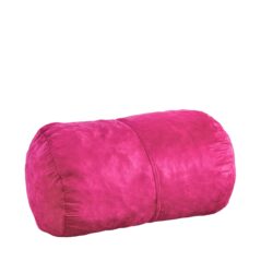 Michael Cylindrical Suede Bean Bag, Polyester, 4 Foot - Fuchsia