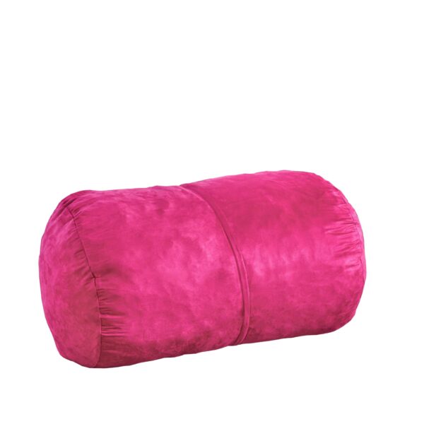 Michael Cylindrical Suede Bean Bag, Polyester, 4 Foot - Fuchsia