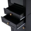 Tall Bathroom Storage Cabinet With Glass Doors, Free-Standing, Two Drawers, And Adjustable Shelves, MDF Board, Painted Perfect For Displaying Your Favorite Items - Black - Image 19