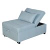 Multifunctional Folding Ottoman Sofa Bed - Blue Green - Image 3