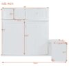 Queen Size Wall Murphy Bed With Desk And Storage Shelves And Big Cabinets - White - Image 13