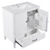 Vintage Style 30" Bathroom Vanity With Sink, Multi Functional Storage, Soft Closing Door - White - Image 11
