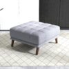 Addison - Square Upholstered Ottoman - Gray / Light Gray / Wood - Image 5