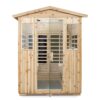 4 Person Old Fir Far Infrared Outdoor Sauna Room - Natural - Image 13