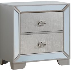 Contemporary Nightstand With Versatility - Silver Champagne