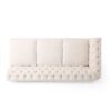Comfy Large Sectional Sofa With Wooden Legs, Retro Style For Living Room - Beige - Image 8
