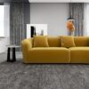 Elijah - Japandi Style Curvy Sectional Sofa - Yellow - Image 7