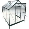 6.3'x8.2'x7' Polycarbonate Greenhouse, Heavy Duty Outdoor Aluminum Walk-In Green House Kit With Rain Gutter, Vent And Door For Backyard Garden - Green - Image 14