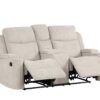 Galya - 3 Piece Living Room Set Sofa Loveseat Chair - Light Gray - Image 4