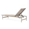 Hargrove - Outdoor Patio Aluminun Chaise Lounge, Outdoor Mesh Seat - Natural / Silver - Image 7
