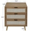 3 Drawer Cabinet, Suitable For Bedroom, Living Room, Study - Walnut - Image 3