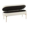 Chloe - Contemporary / Glam Storage Bench - Gold / Cream - Image 2